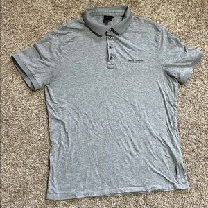 Armani Exchange Light Gray Polo Shirt for Men